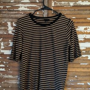 Brown and black stripped top